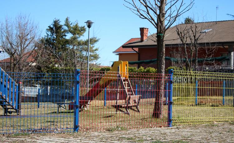 Recinzione a 3 colori per parco giochi