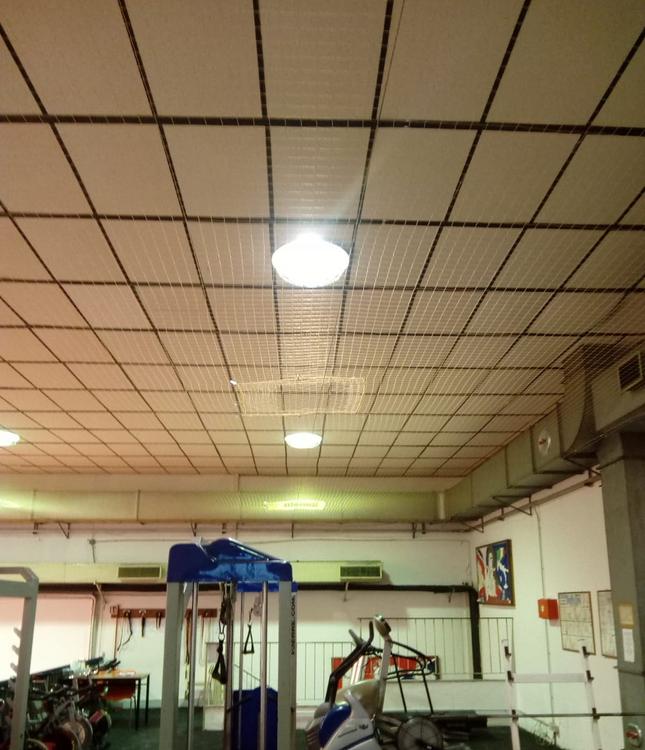Protezione controsoffittatura palestra
