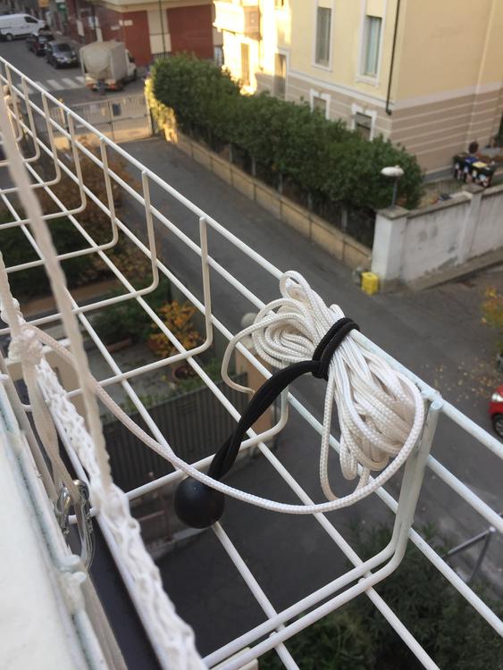 Recinzione alza / abbassa su terrazzo