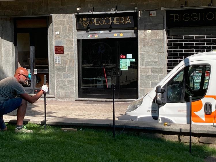 Recinzione in corda per giardinetti