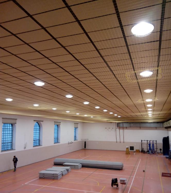 Protezione controsoffittatura palestra