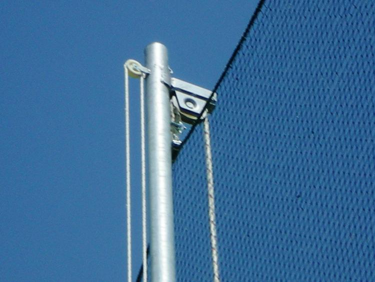 Rete protezione da golf sollevabile