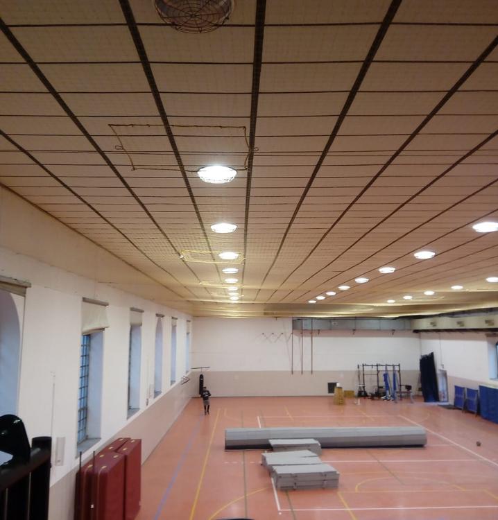 Protezione controsoffittatura palestra