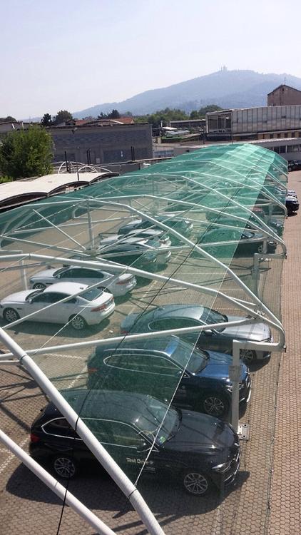Copertura antigrandine concessionaria BMW