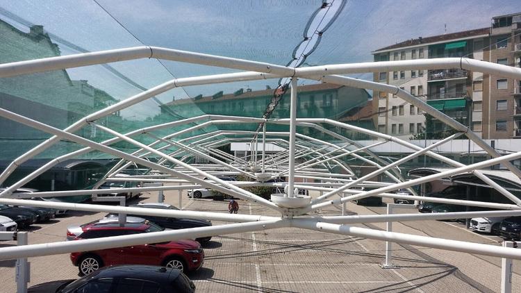 Copertura antigrandine concessionaria BMW