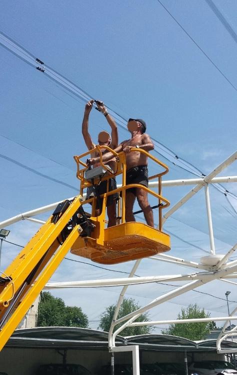 Copertura antigrandine concessionaria BMW