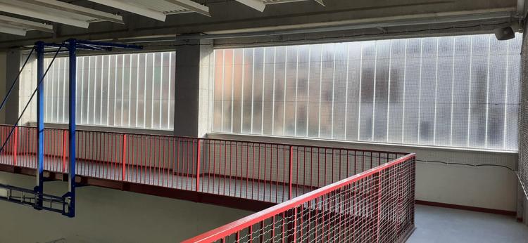 Protezione vetrate palestra